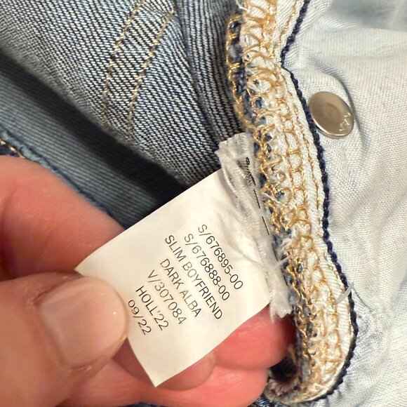 GAP women's Slim Boyfriend denim jeans Size 12 / 31 Short - Picture 6 of 9